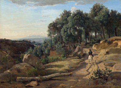 A View near Volterra by Jean Baptiste Camille Corot